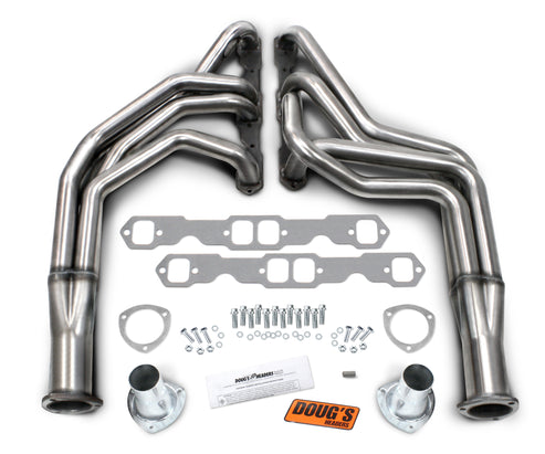 55-57 Chevy SBC Long Tube Silver Ctd
