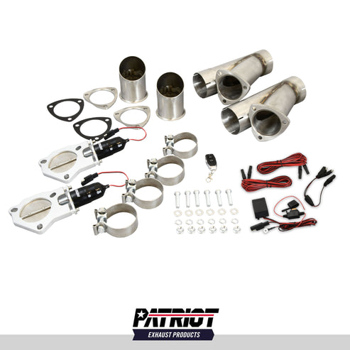 Patriot 3" Electric Cutout Dual System w/remote